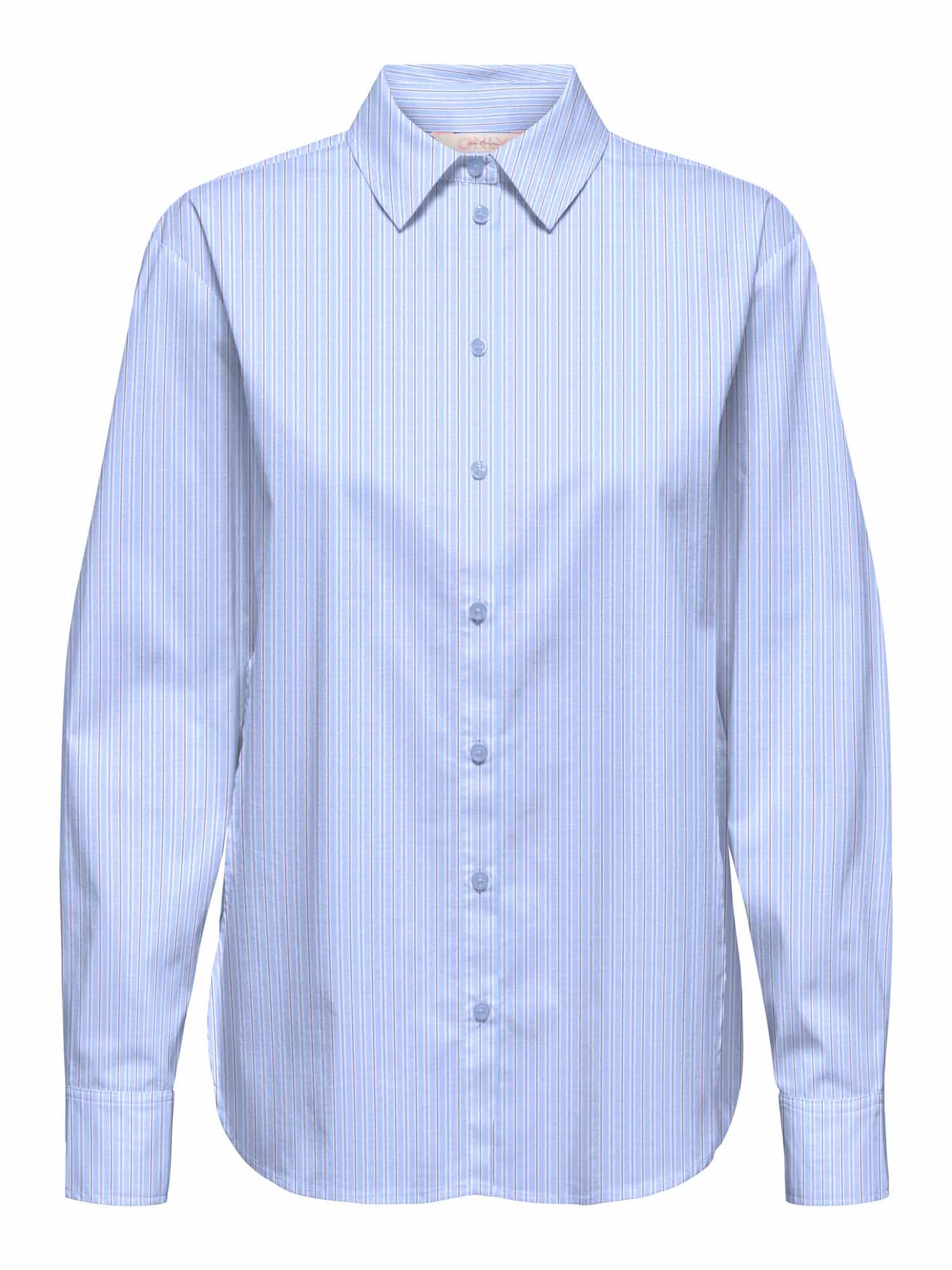 Camicia Only Bersa a righe blu da donna in cotone