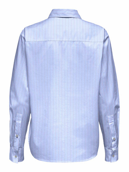 Camicia Only Bersa a righe blu da donna in cotone