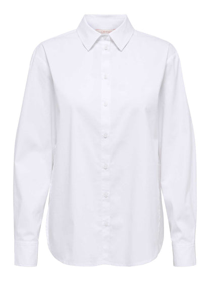 Camicia Only Bersa da donna bianca con dettagli a spacco
