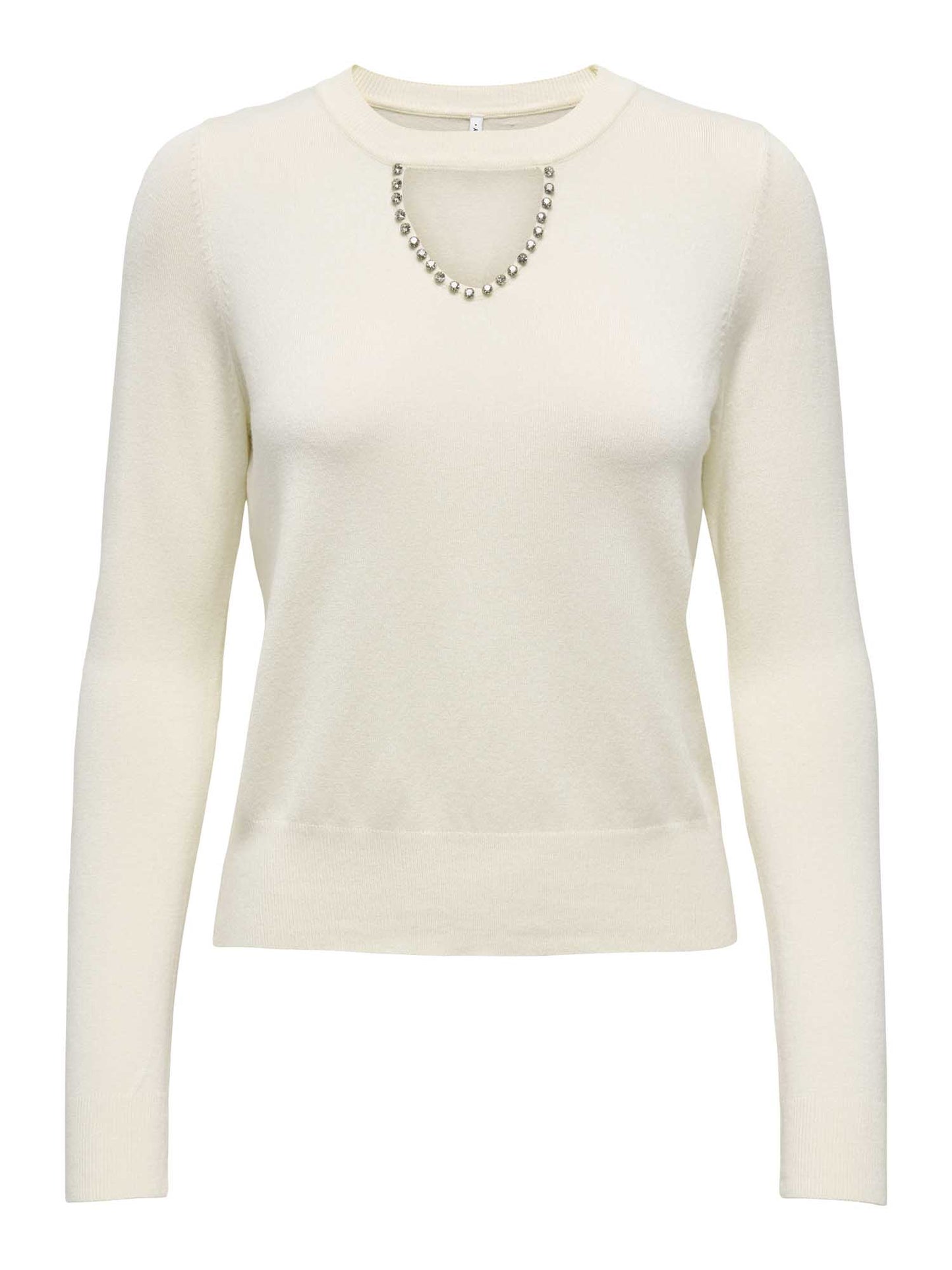 Maglia Only Onlvenice Life da donna beige con dettagli brillanti