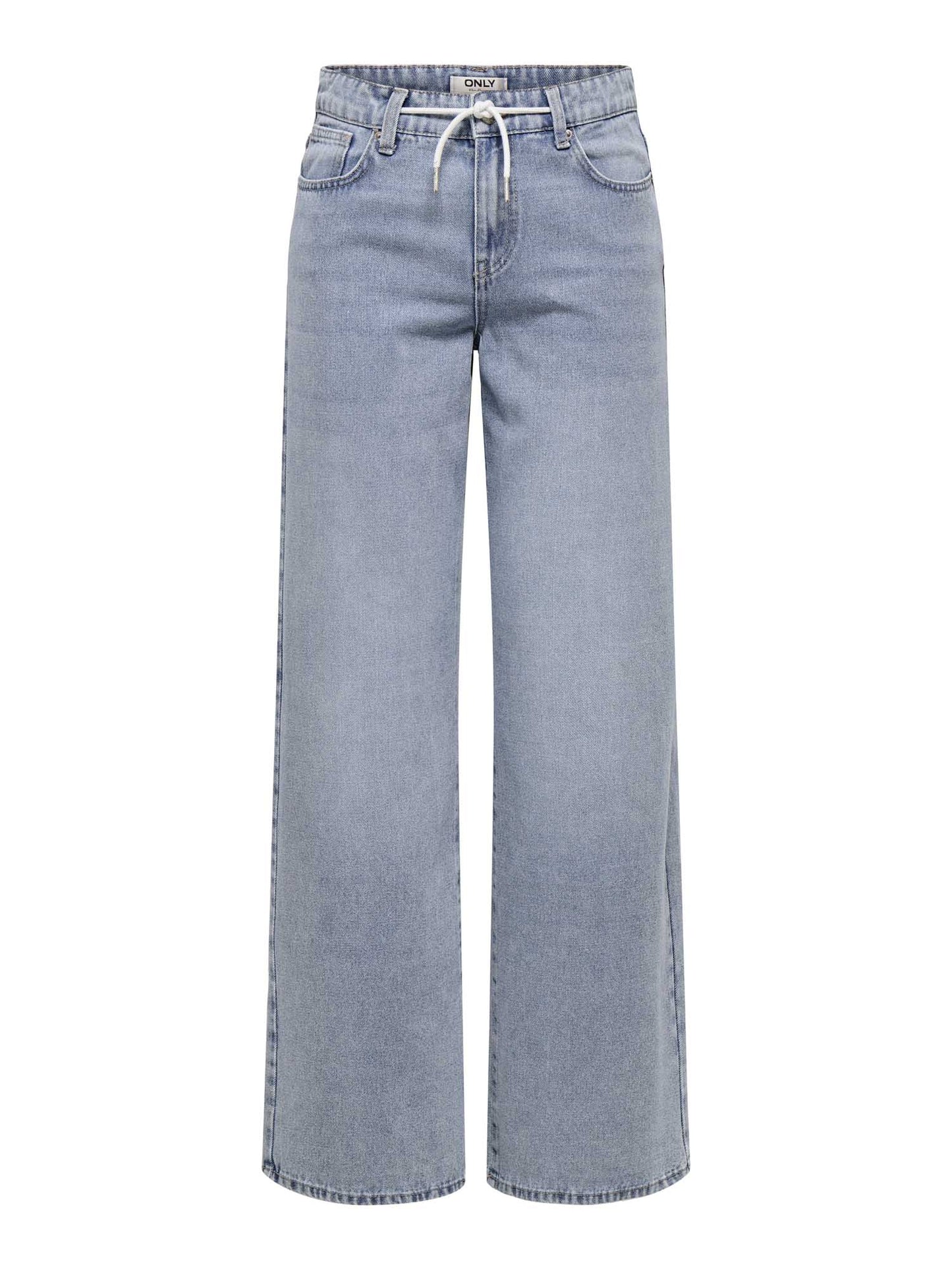 Jeans Only Bliss wide leg a vita media da donna in denim chiaro