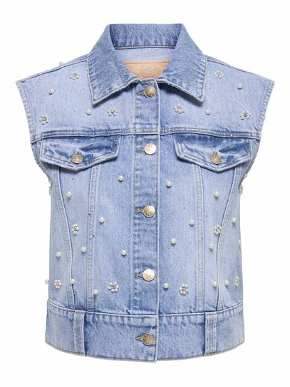 Only Lonur, giubbotto donna in denim per primavera-estate