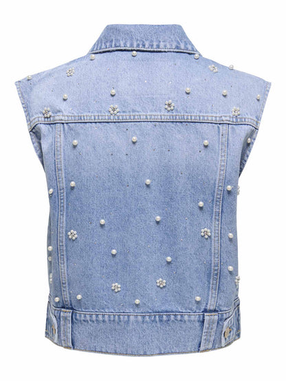 Only Lonur, giubbotto donna in denim per primavera-estate