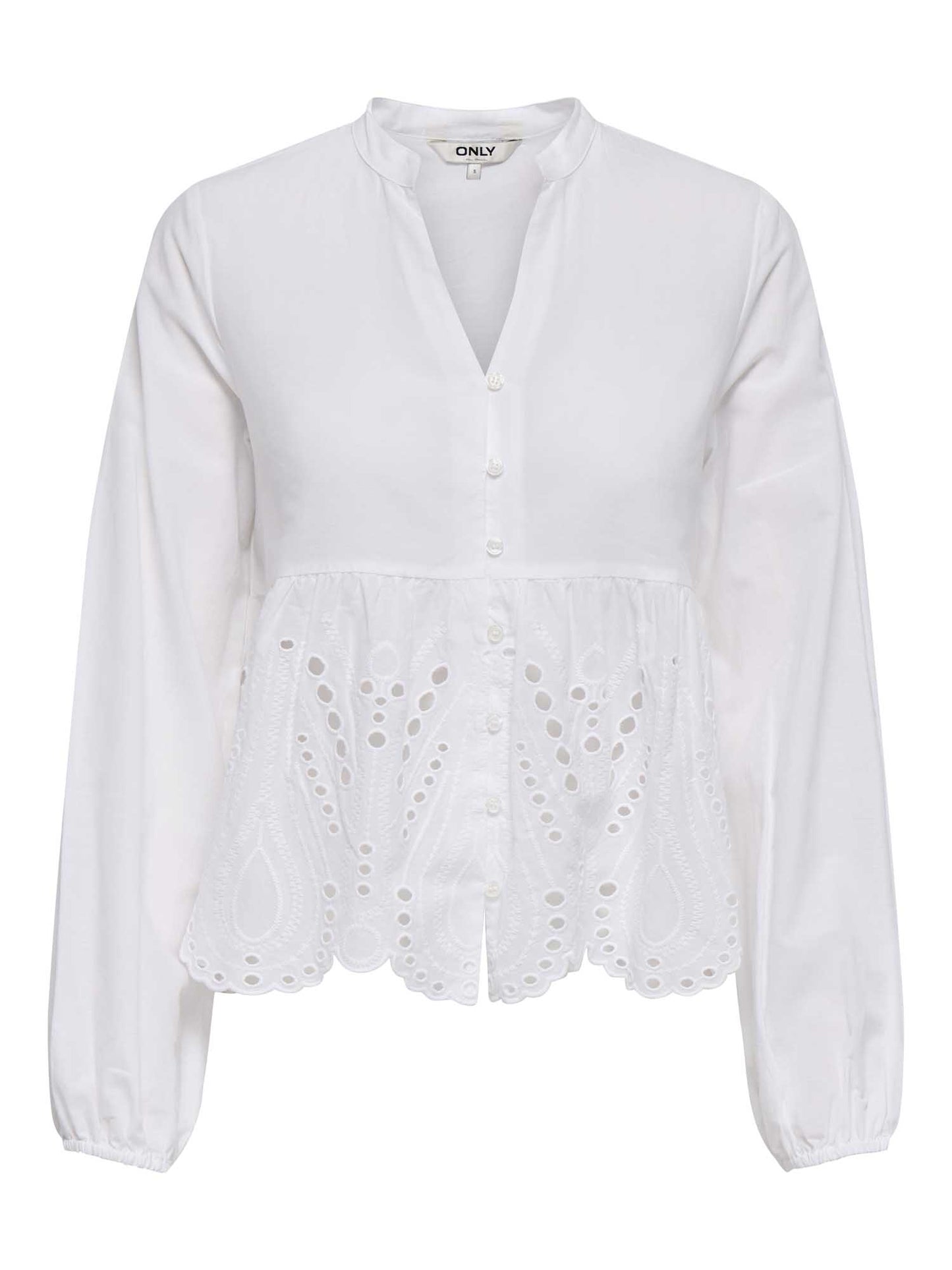 Only Dewina, camicia bianca da donna per primavera-estate