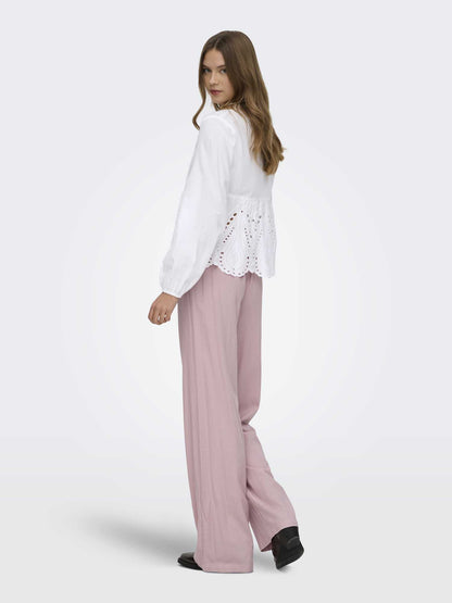 Only Dewina, camicia bianca da donna per primavera-estate