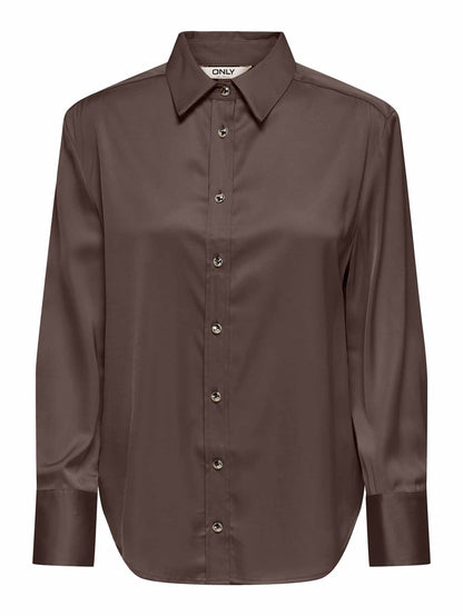 Camicia casual da donna Only beige in tessuto leggero
