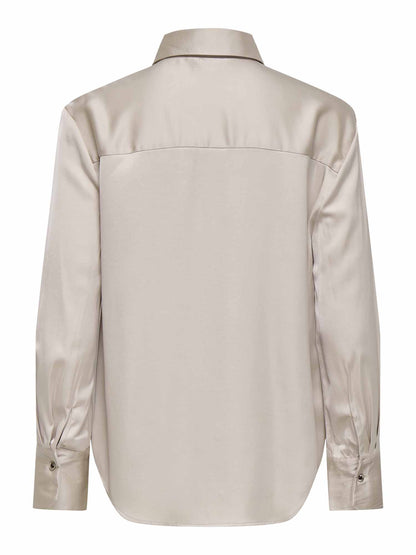 Camicia da donna Only in cotone beige peyot, versatile e moderna