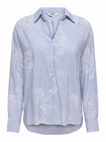 Camicia azzurra da donna Only, dallo stile casual e contemporaneo