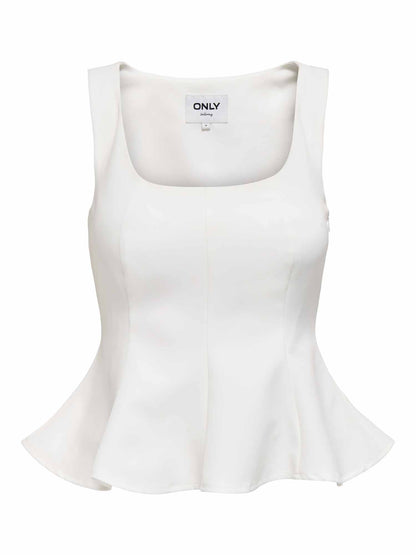 Only lorleen top da donna panna