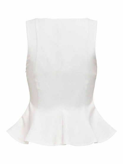 Only lorleen top da donna panna