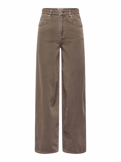 Jeans Only Rainfall da donna in denim marrone dal look contemporaneo
