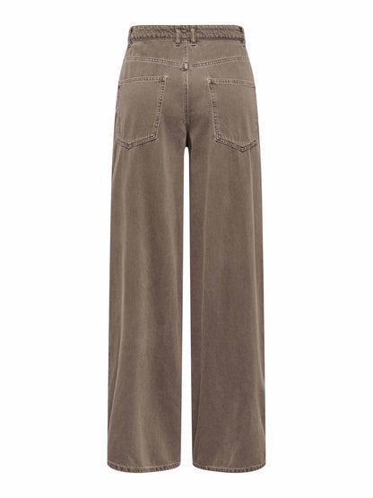 Jeans Only Rainfall da donna in denim marrone dal look contemporaneo