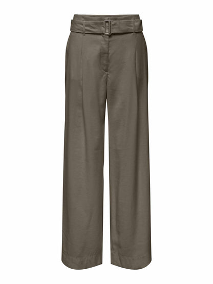 Pantaloni Only Tila stone wide fit da donna con cintura