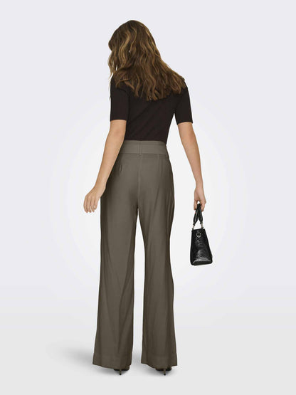 Pantaloni Only Tila stone wide fit da donna con cintura