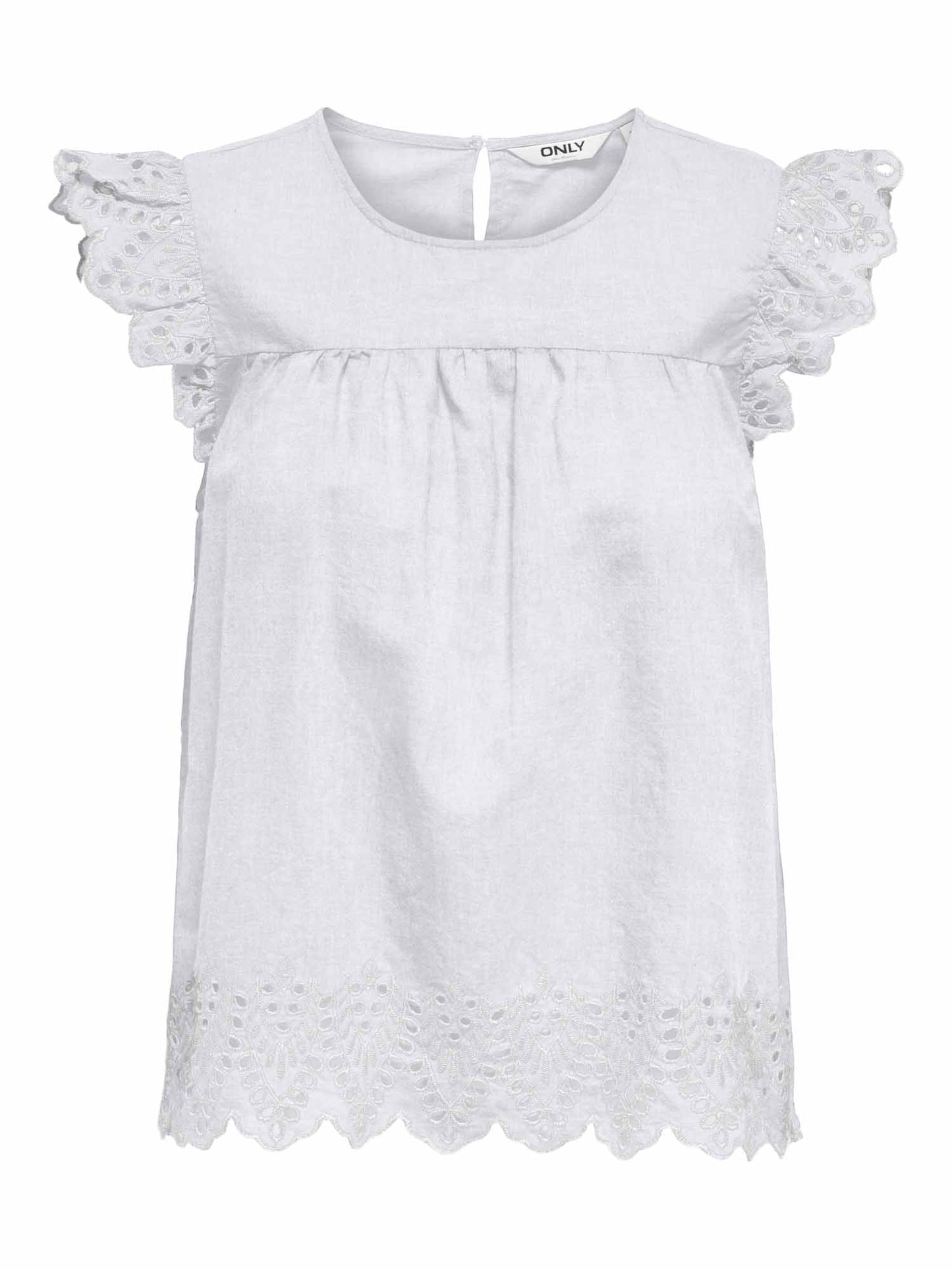 Blusa Only Tulum bianca da donna per la primavera