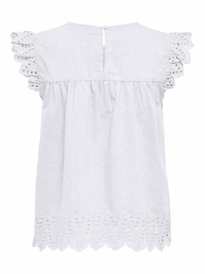 Blusa Only Tulum bianca da donna per la primavera