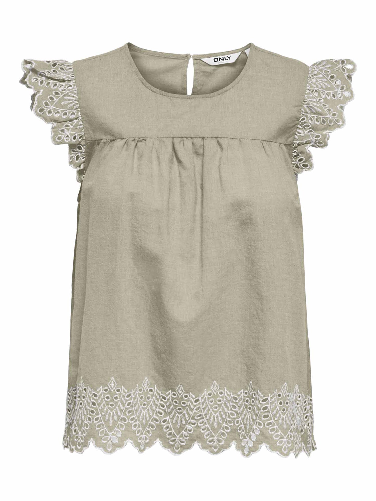 Only Tulum, blusa verde senza maniche da donna