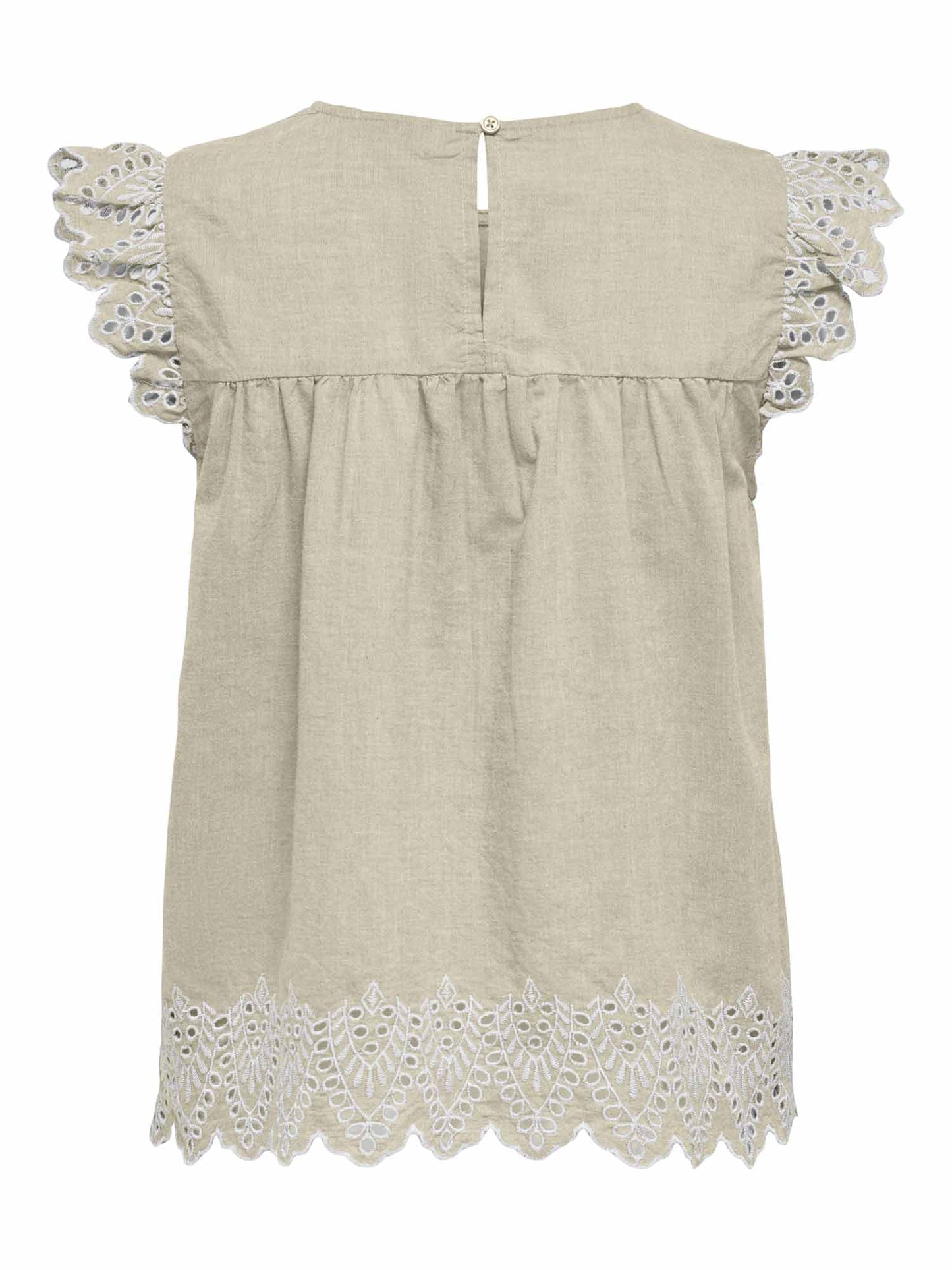 Only Tulum, blusa verde senza maniche da donna
