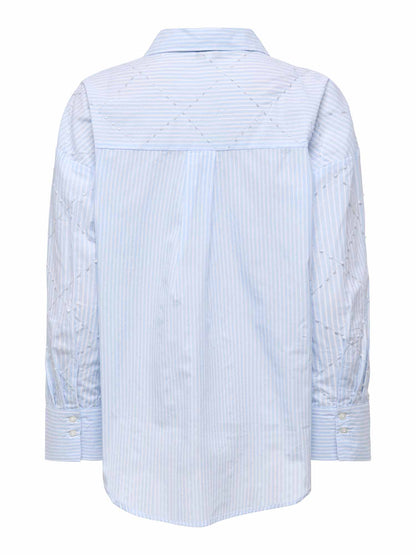Camicia in tessuto leggero blu da donna Only, stile casual
