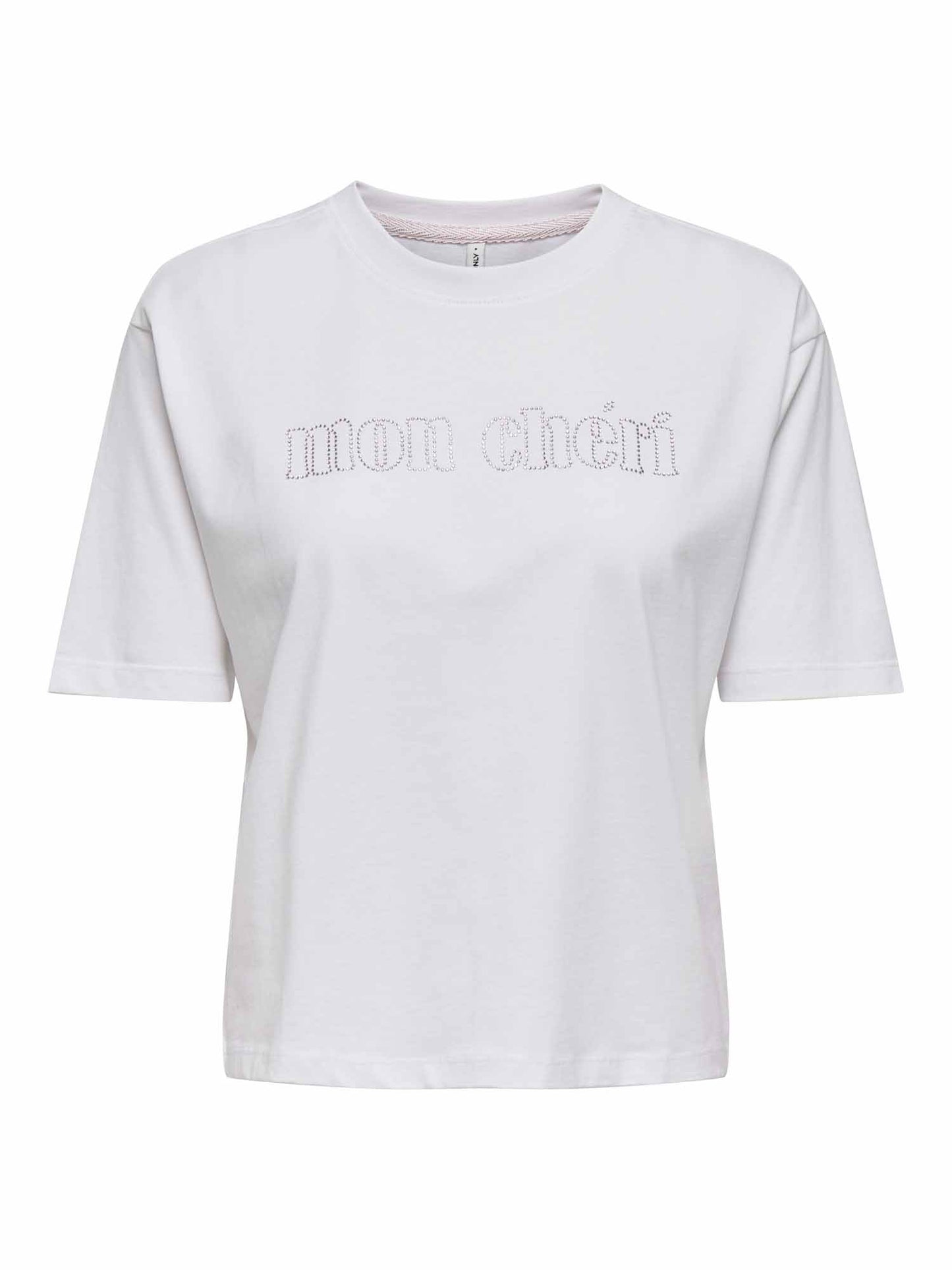 T-shirt boxy da donna Only Rhine bianca casual