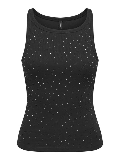 Canotta Filiz Life da donna nera con dettagli in strass