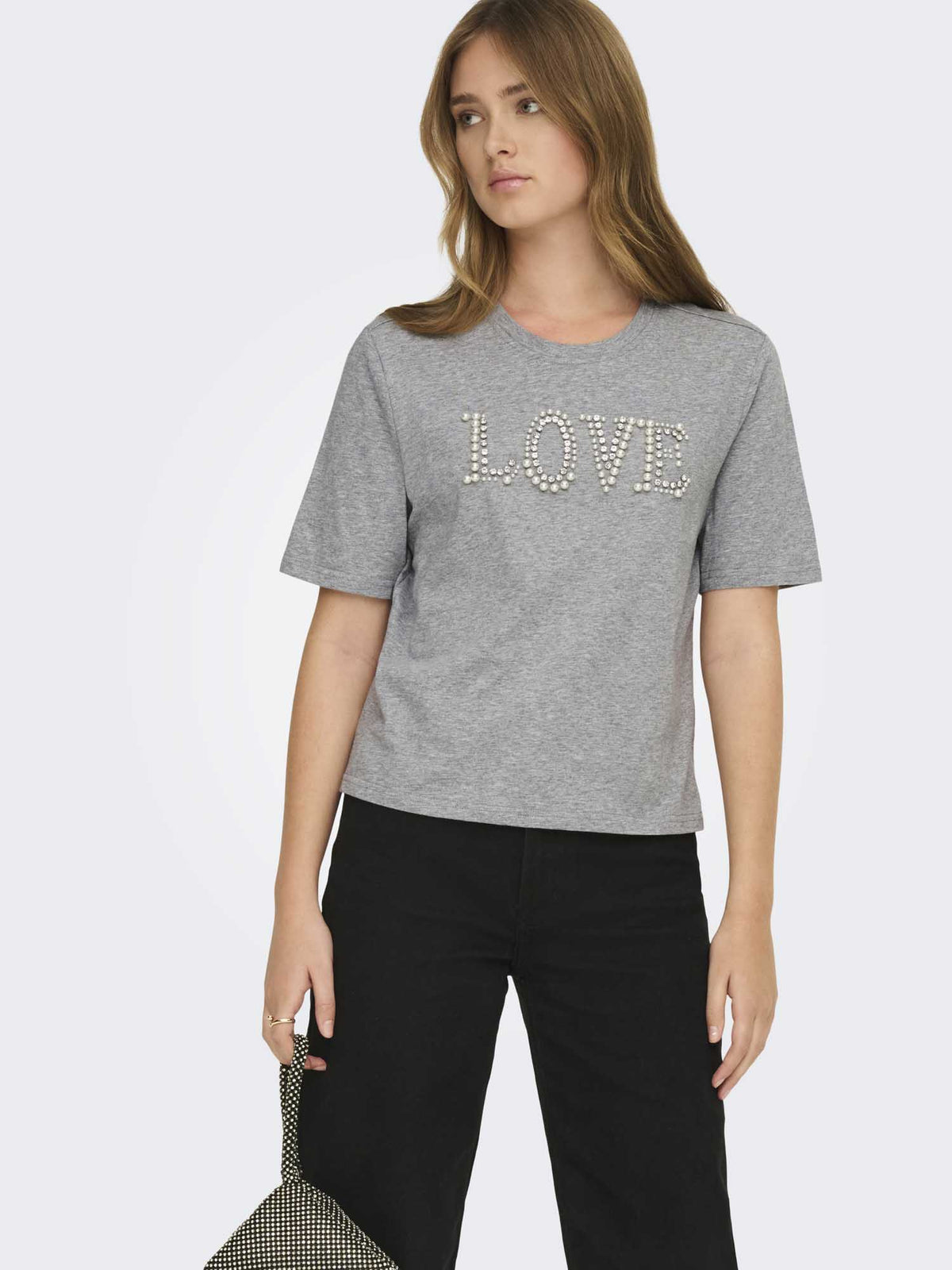Only alice t-shirt da donna grigio