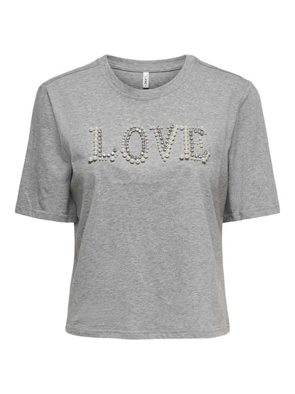 Only alice t-shirt da donna grigio