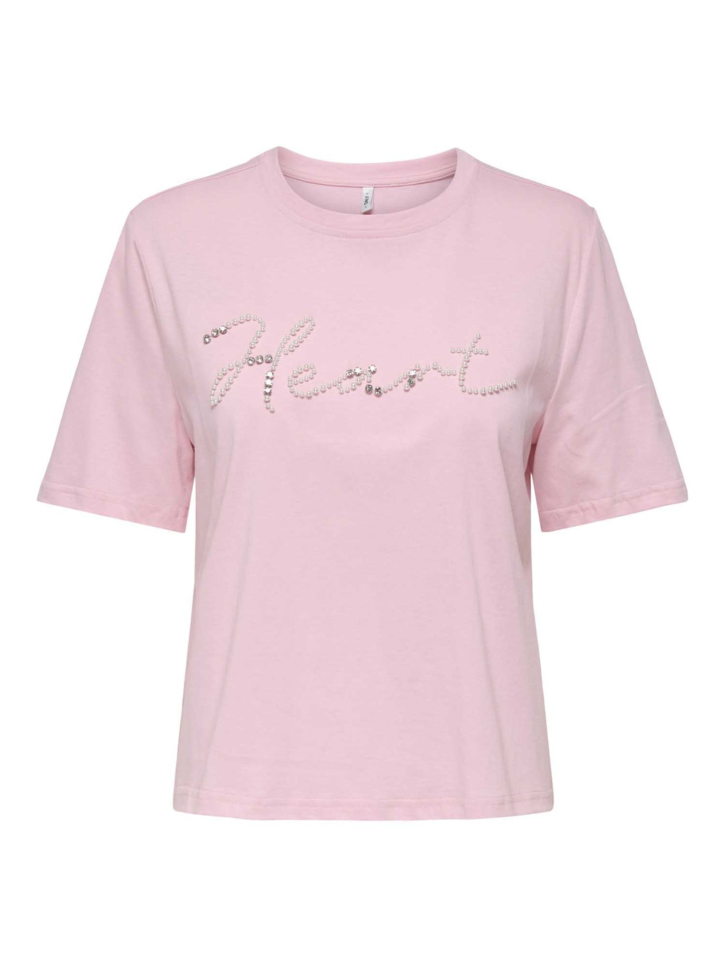 T-shirt unisex adulto maniche corte Only in rosa delicato