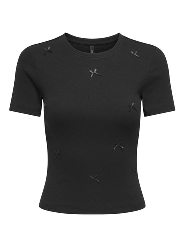 T-shirt maniche corte unisex Only nera versatile