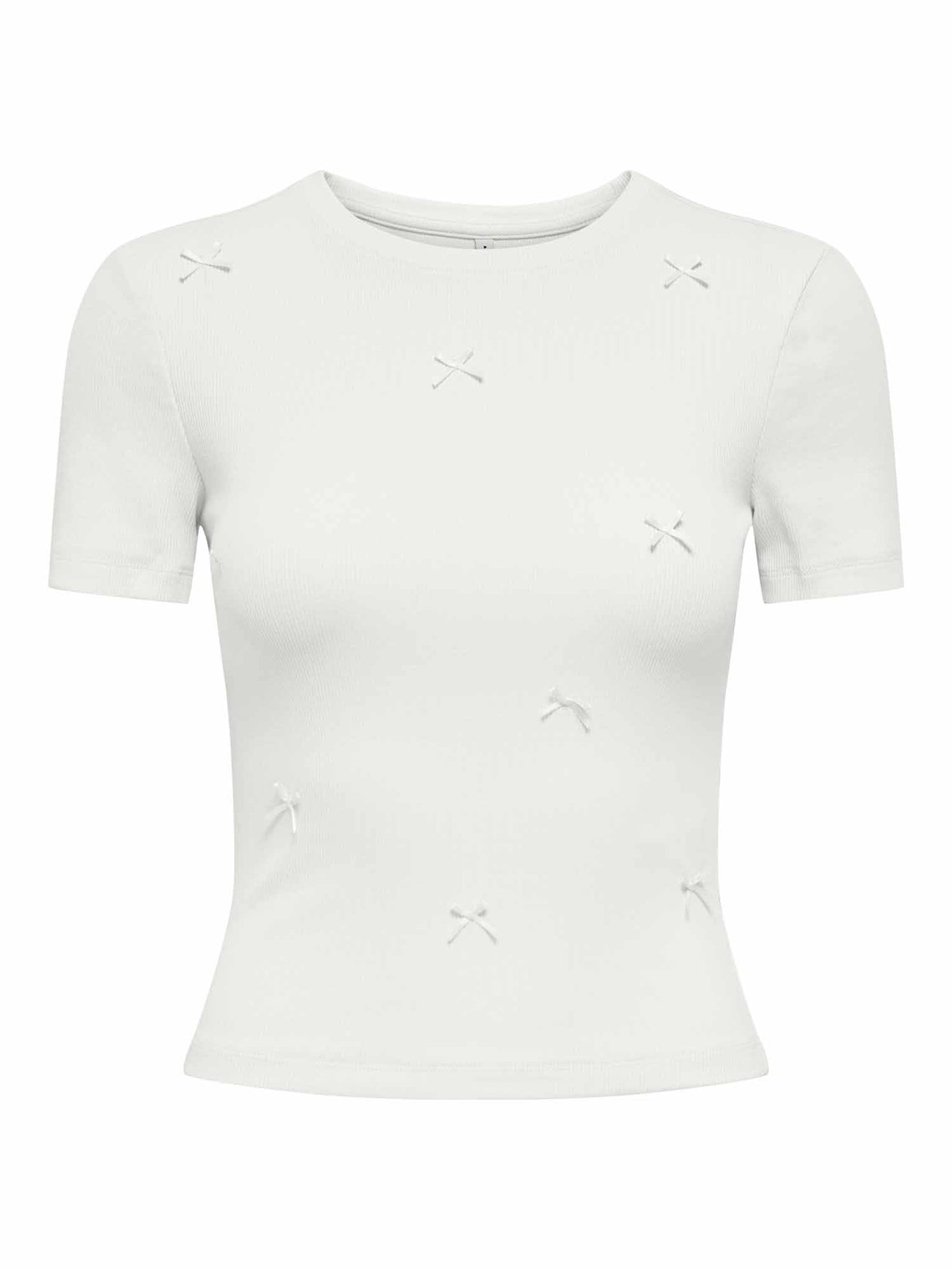 T-shirt da donna Only in delicato colore panna