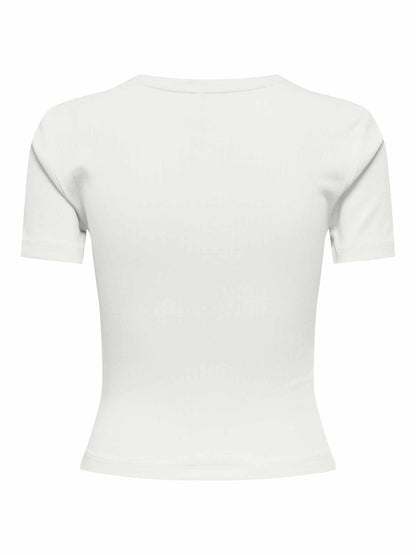 T-shirt da donna Only in delicato colore panna