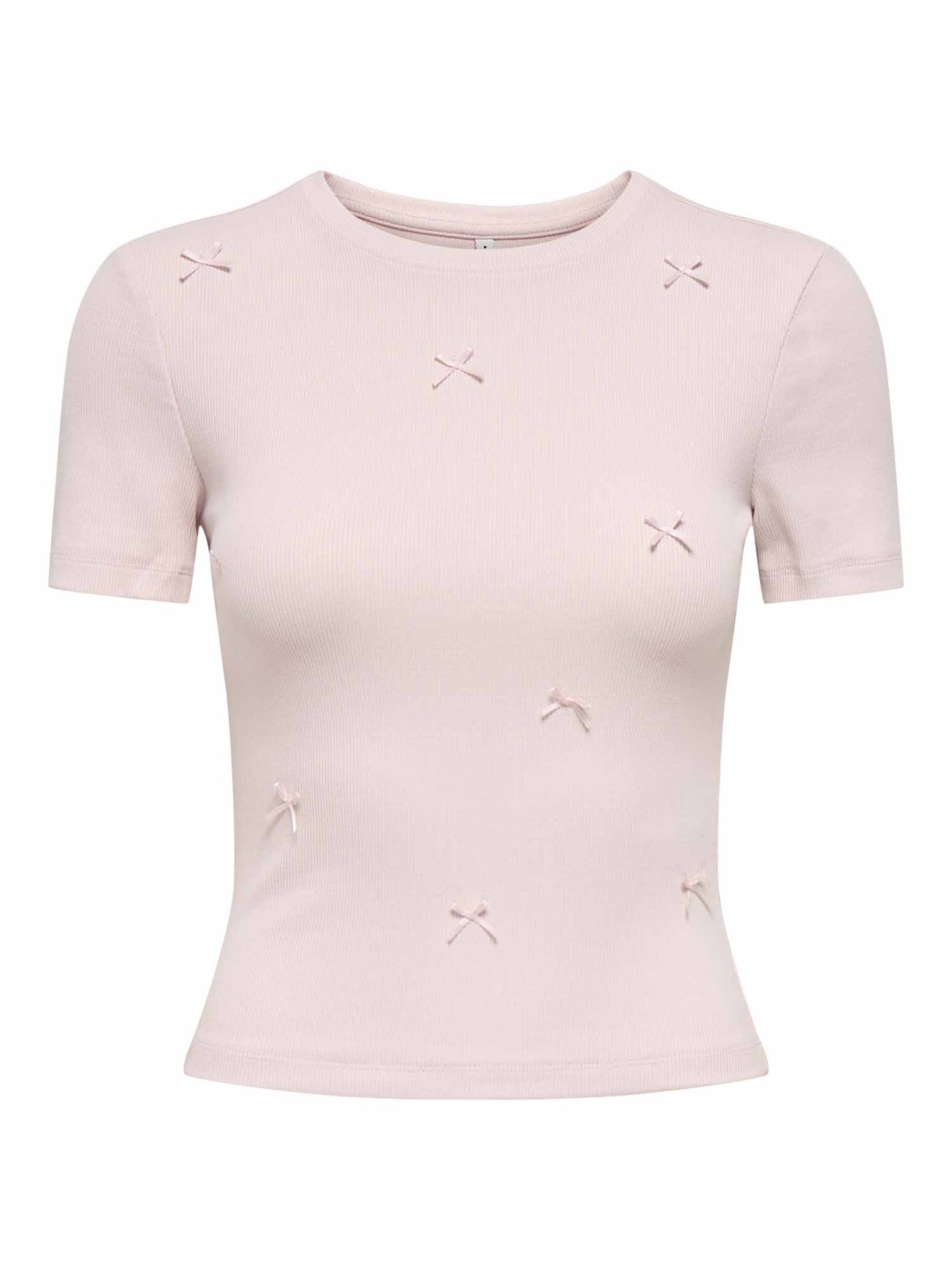 T-shirt in cotone rosa lilac da donna Only, maniche corte