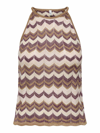 Only Aster Glitter, canotta donna bordeaux elegante