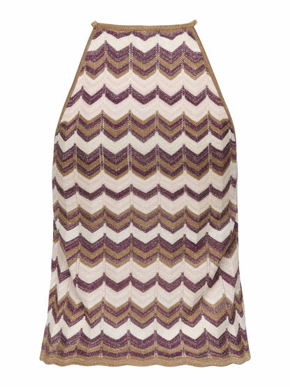 Only Aster Glitter, canotta donna bordeaux elegante