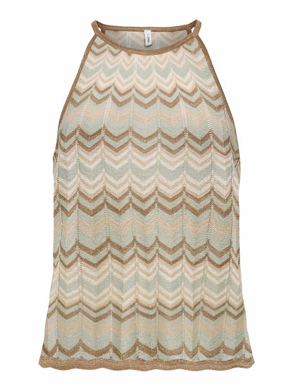 Only Aster Glitter, canotta donna in verde elegante