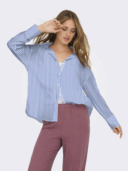 Camicia donna Only Oregon azzurra per primavera-estate