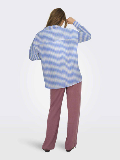 Camicia donna Only Oregon azzurra per primavera-estate