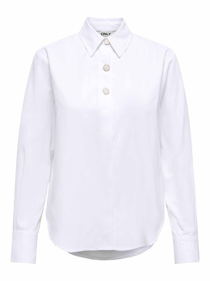 Only Onllyra, camicia casual da donna panna con vestibilità regular