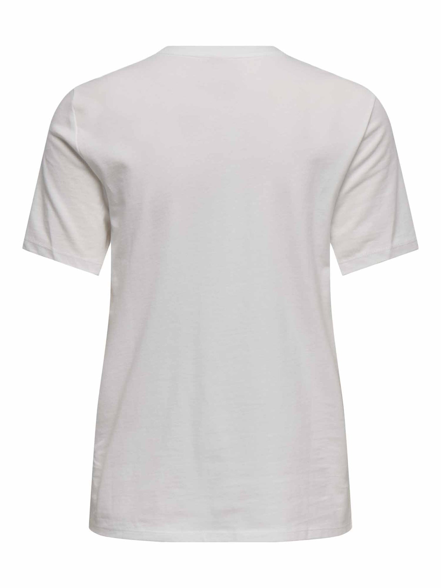 Only T-shirt maniche corte in cotone beige da donna
