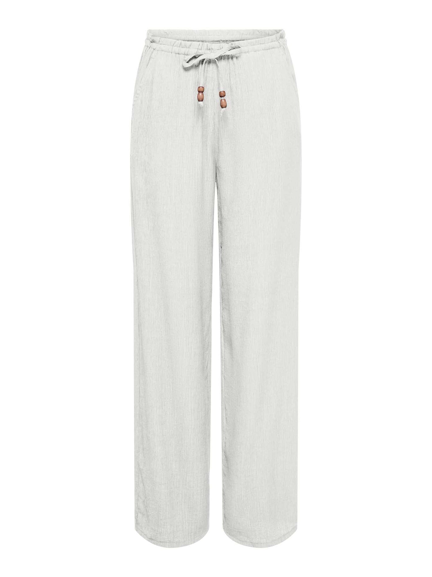 Pantaloni Only Nele larghi dal taglio strutturato crema da donna