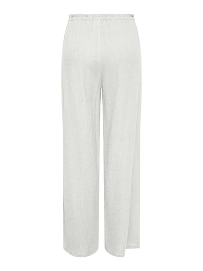 Pantaloni Only Nele larghi dal taglio strutturato crema da donna