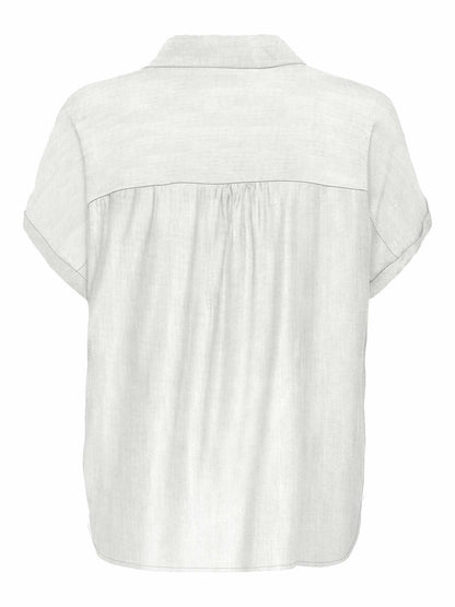 Camicia donna Only Gibsi color crema per primavera-estate