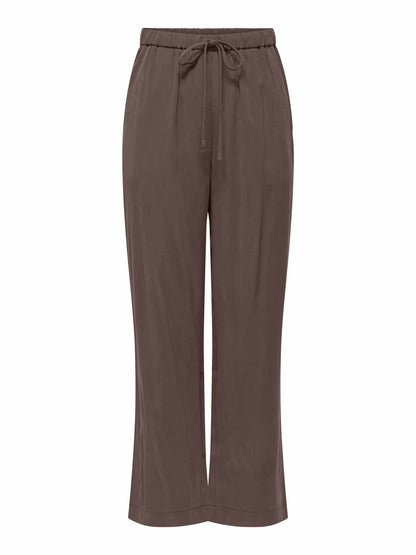 Pantaloni donna Only Madeli in marrone, stile primaverile