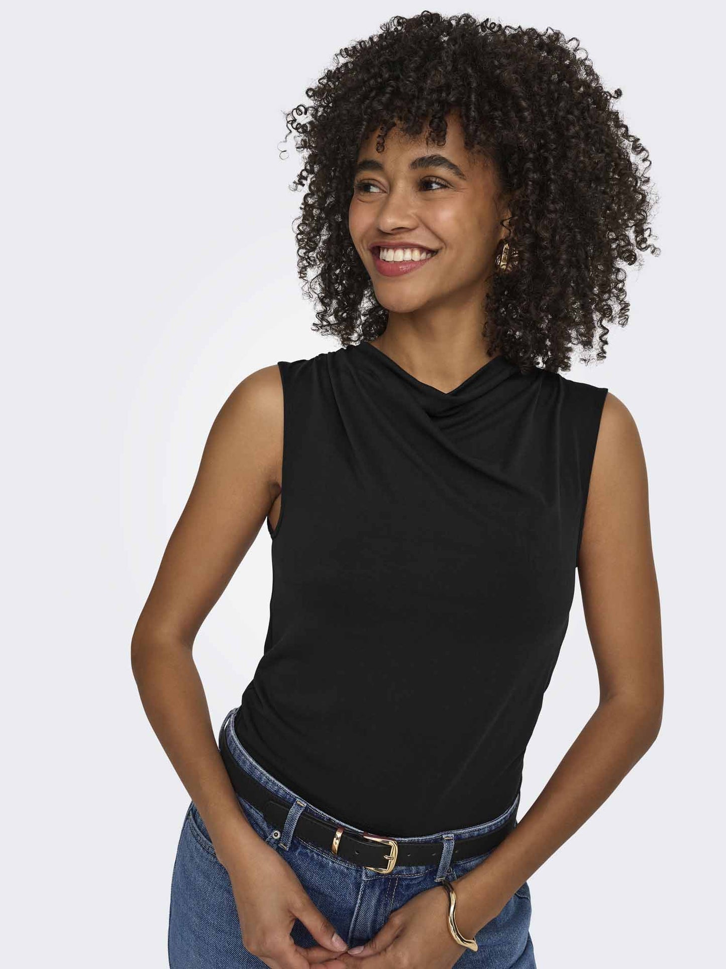 Only Hannah, t-shirt maniche corte donna nera
