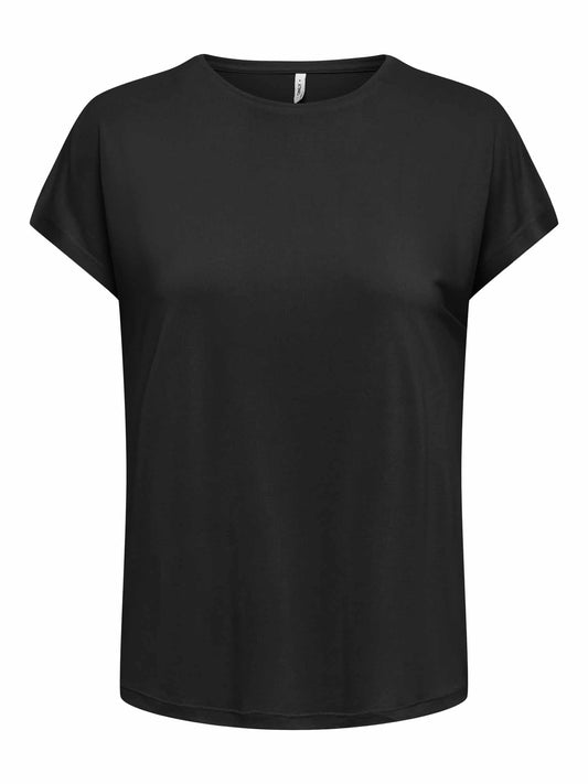 T-shirt maniche corte Hannah, essenziale e femminile nera da donna