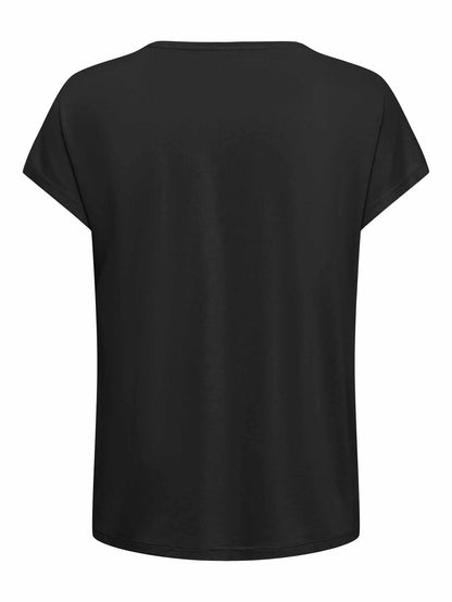T-shirt maniche corte Hannah, essenziale e femminile nera da donna