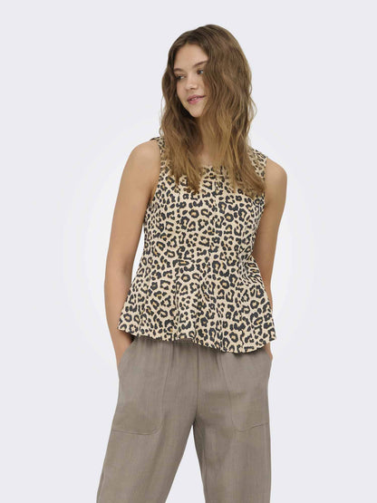 Canotta donna Only Martina con stampa multicolore