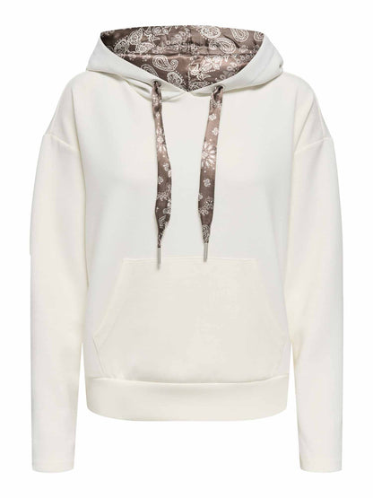 Only Scarlet Hoodie, felpa da donna panna