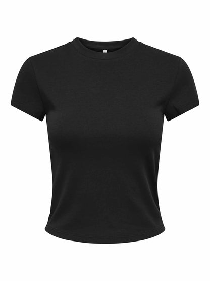 Only Onlsuperior S/S O-Neck Top CC, t-shirt maniche corte da donna nera
