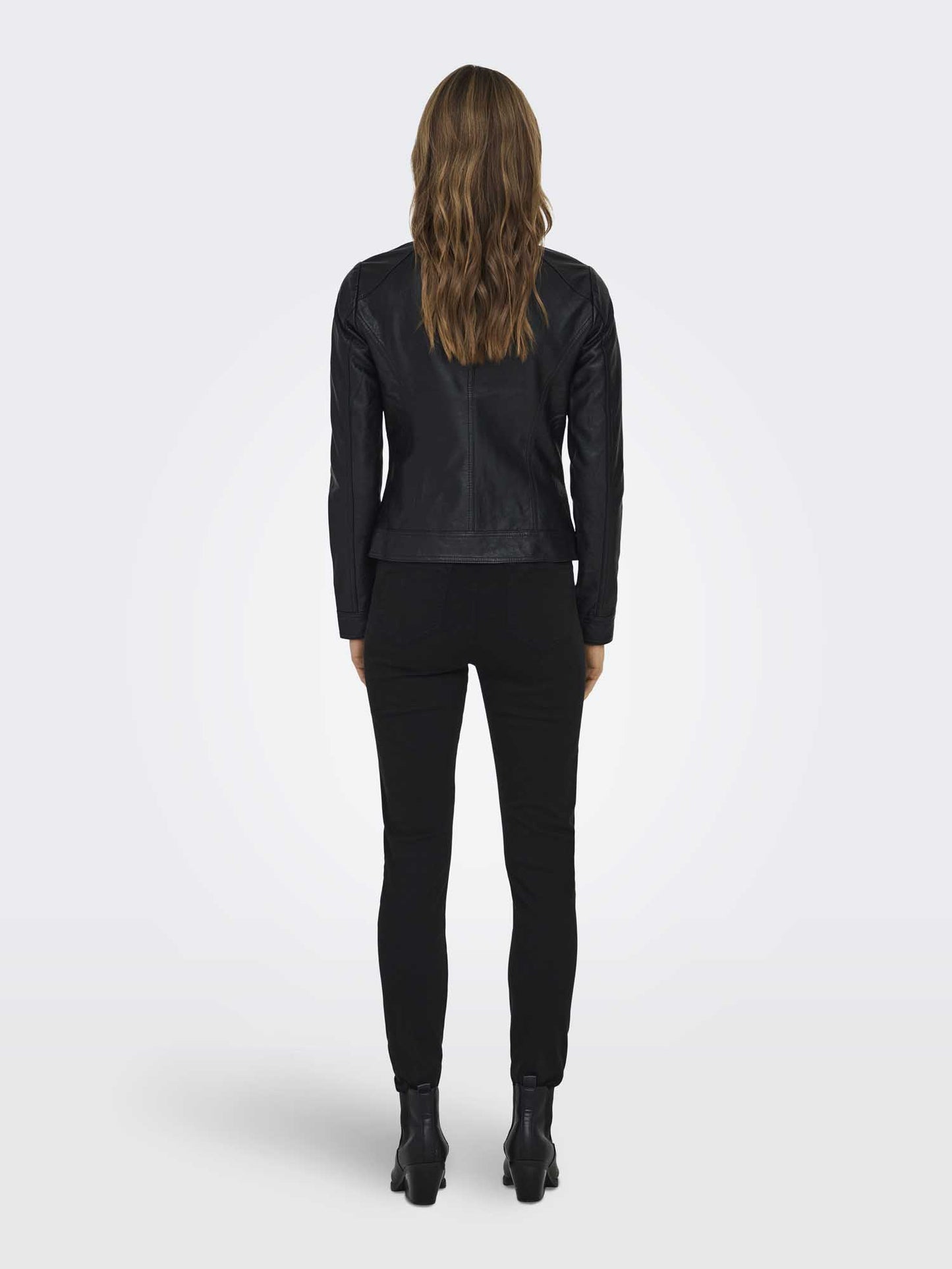 Giubbotto biker Only Bandit in ecopelle nero da donna